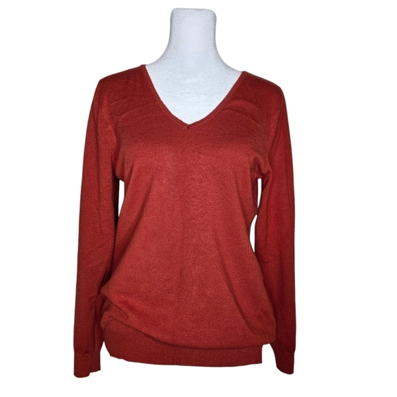99 Jane Street Womens Burnt Orange Sweater Open Back Size Medium - Picture 1 of 8